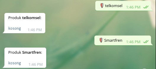 Bot Pulsa IRS Cek Harga Kosong