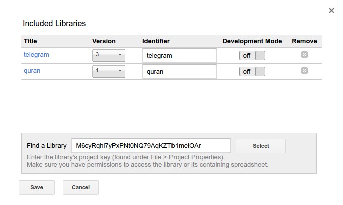 Google Script Library Quran Random