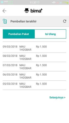 Tri Pembelian Terakhir