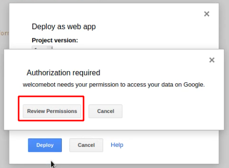Publikasikan Google Script