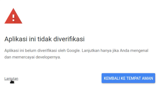 Publikasikan Google Script