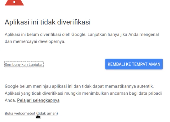 Publikasikan Google Script