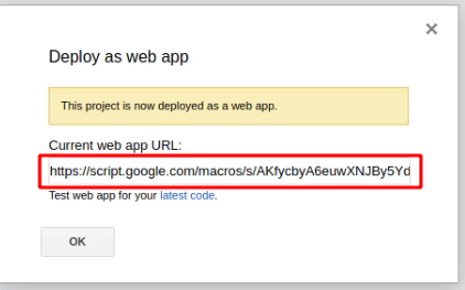Publikasikan Google Script