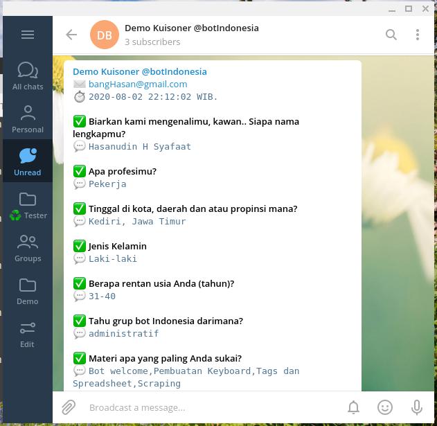Hasil Kuisioner Hasil Kuisioner