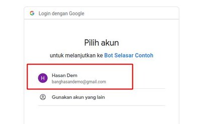 Pilih Akun Email Pilih Akun Email